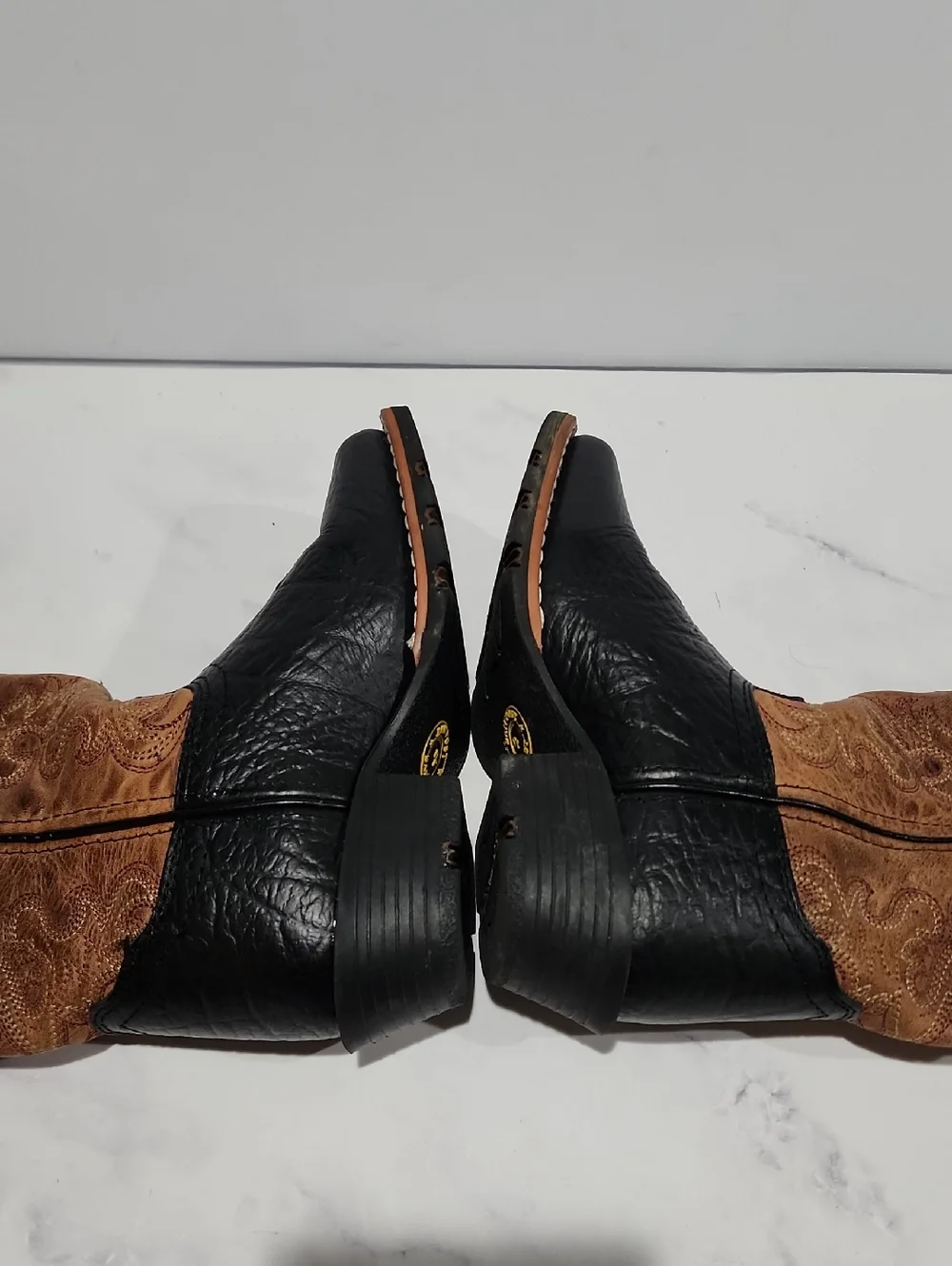 Dan Post Black and Brown Western Boots